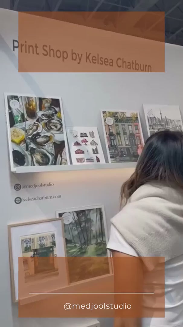 Kelsea Chatburn, Owner of Medjool Studio Print Shop. Located in Toronto, Ontario. This is a short video of Kelsea and some of her travel inspired watercolour paintings. 